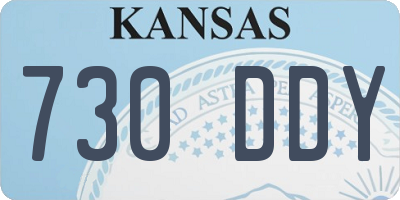 KS license plate 730DDY