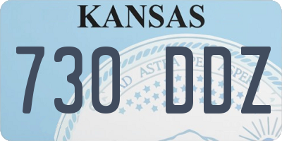 KS license plate 730DDZ