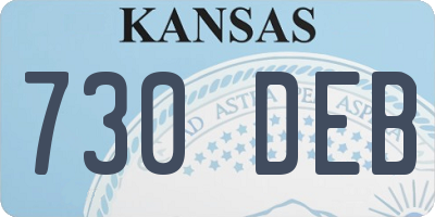 KS license plate 730DEB