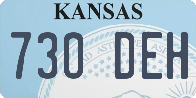 KS license plate 730DEH