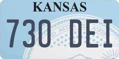 KS license plate 730DEI