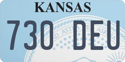 KS license plate 730DEU