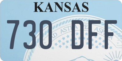 KS license plate 730DFF