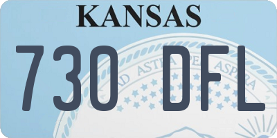 KS license plate 730DFL