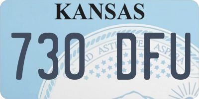 KS license plate 730DFU
