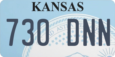 KS license plate 730DNN