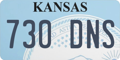 KS license plate 730DNS