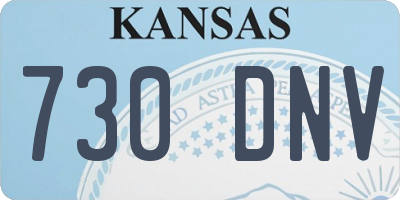 KS license plate 730DNV