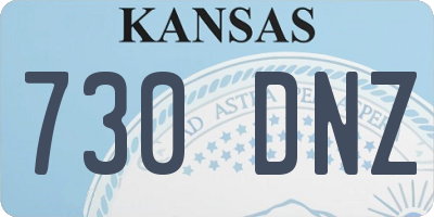 KS license plate 730DNZ
