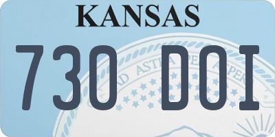 KS license plate 730DOI