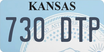KS license plate 730DTP