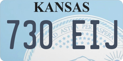 KS license plate 730EIJ