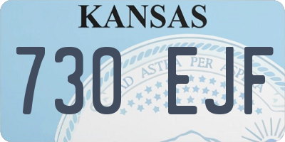 KS license plate 730EJF