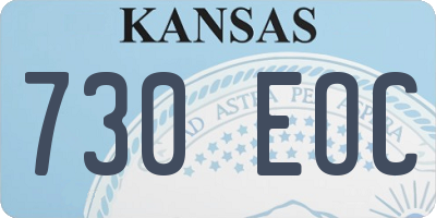 KS license plate 730EOC