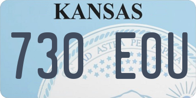 KS license plate 730EOU
