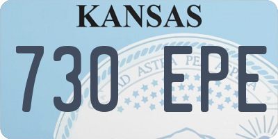 KS license plate 730EPE