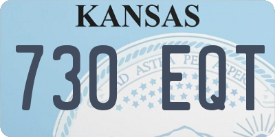 KS license plate 730EQT