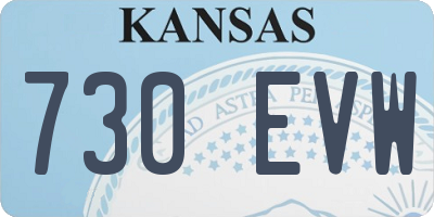 KS license plate 730EVW