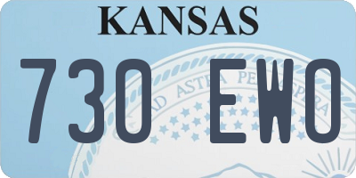 KS license plate 730EWO