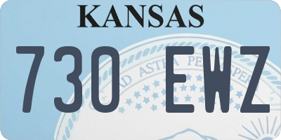 KS license plate 730EWZ