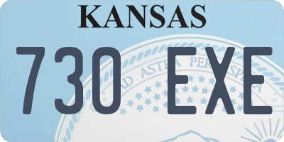 KS license plate 730EXE