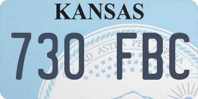 KS license plate 730FBC