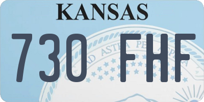 KS license plate 730FHF