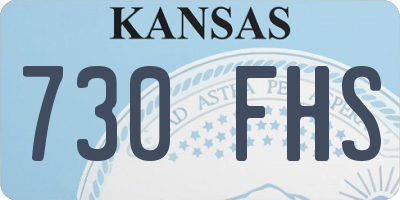 KS license plate 730FHS