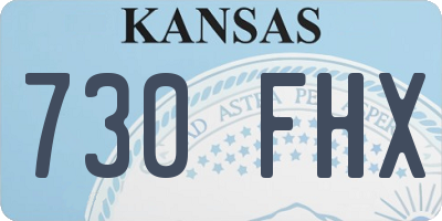 KS license plate 730FHX