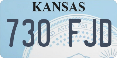 KS license plate 730FJD