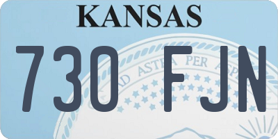 KS license plate 730FJN