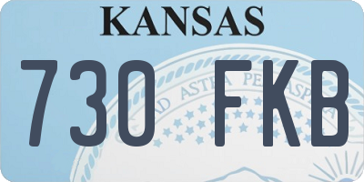 KS license plate 730FKB