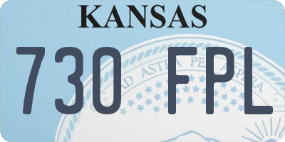 KS license plate 730FPL