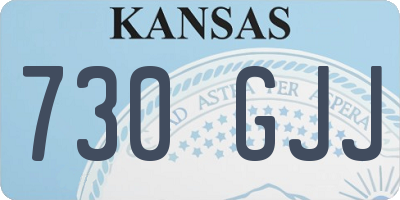KS license plate 730GJJ