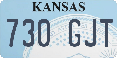 KS license plate 730GJT