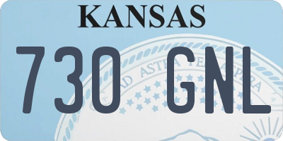 KS license plate 730GNL