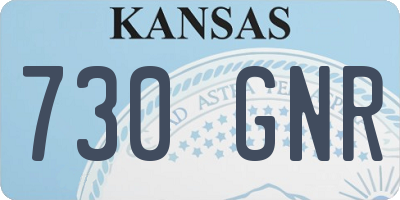 KS license plate 730GNR