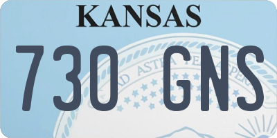 KS license plate 730GNS