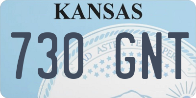KS license plate 730GNT