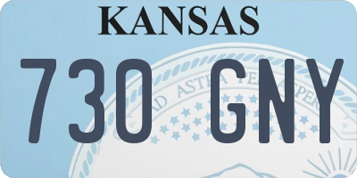 KS license plate 730GNY