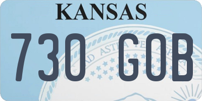 KS license plate 730GOB