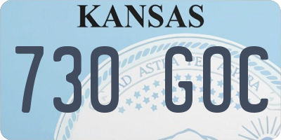 KS license plate 730GOC