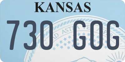 KS license plate 730GOG