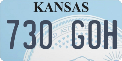 KS license plate 730GOH