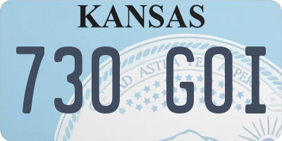 KS license plate 730GOI