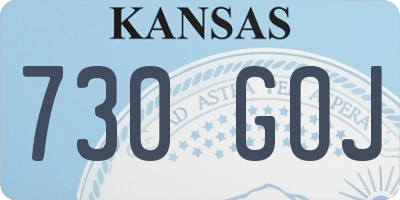 KS license plate 730GOJ