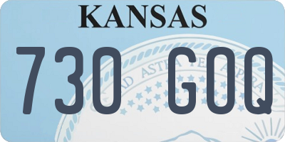 KS license plate 730GOQ