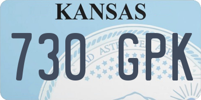 KS license plate 730GPK