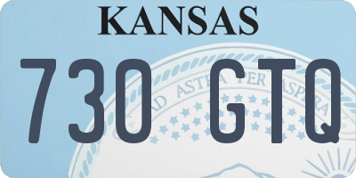 KS license plate 730GTQ