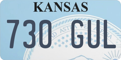 KS license plate 730GUL